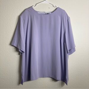 NWT Maggie Barnes Crop Top Blouse - Purple - Size 4XL